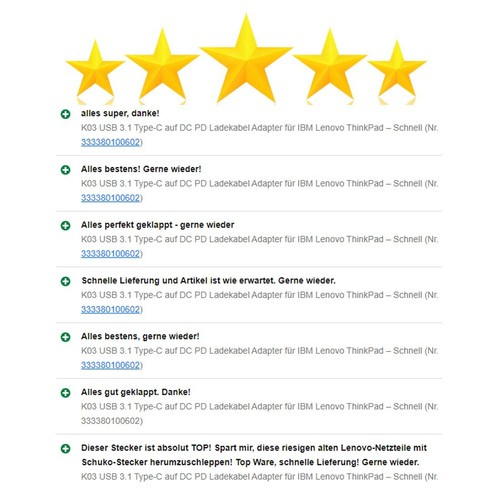 K03 USB 3.1 Type-C auf DC PD Ladekabel Adapter für IBM Lenovo ThinkPad – Schnell - Bild 7 von 11