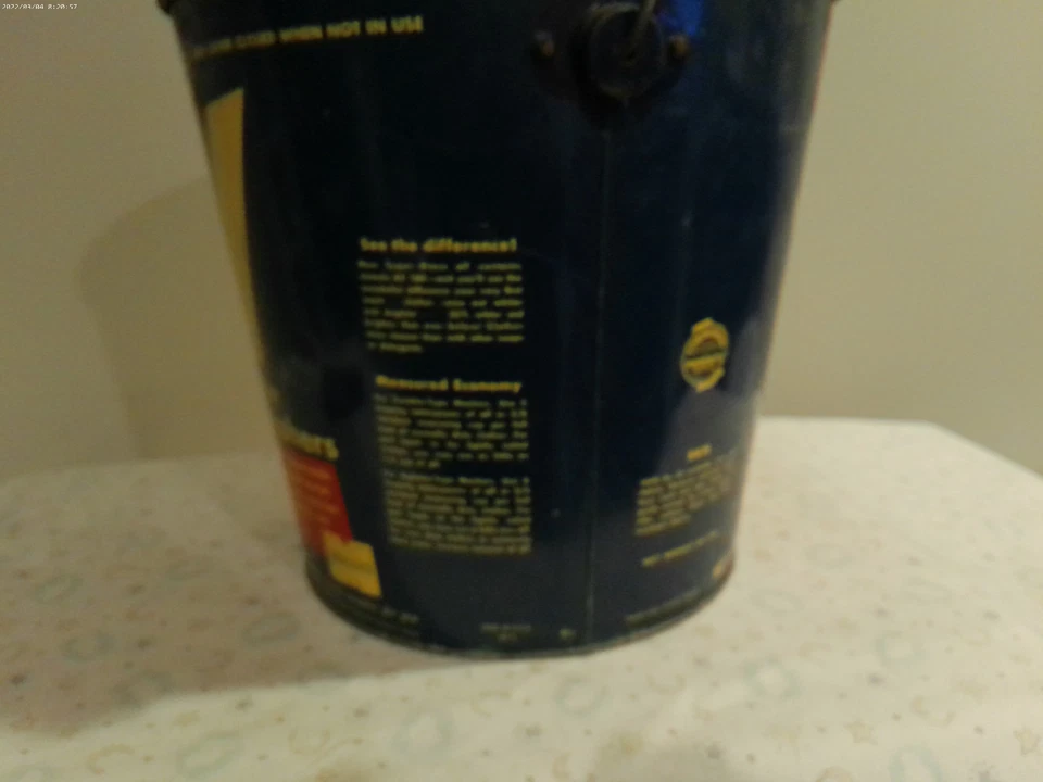 Cubo de cubo de metal detergente para ropa 1956 fechas Monsanto 23 lb Foto 3 de 4