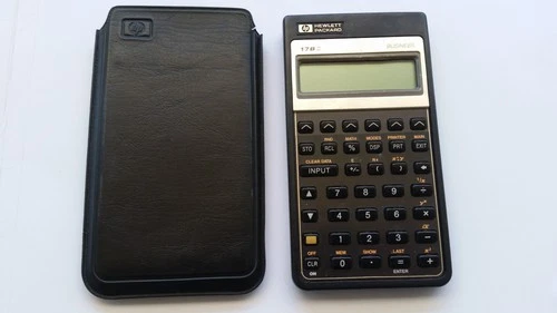 WORKING VINTAGE 1987 HP 17BII FINANCIAL CALCULATOR with Case and New Batteries