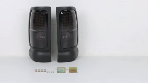 Fit For Dodge Ram Truck 1500 2500 3500 94-01 Tail Light Black Chrome Housing LED - Video 1 von 1