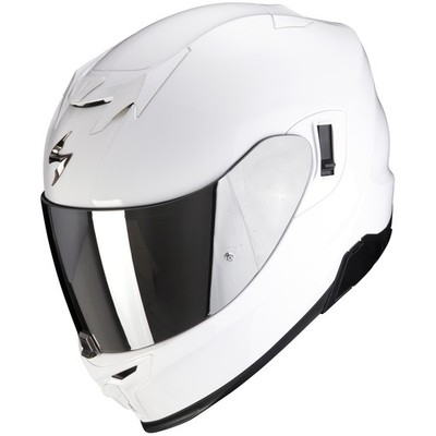 Scorpion Exo-520 Evo Air Solid Weiss Motorradhelm Integralhelm Sonnenvisier