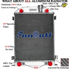 3-Row Aluminum Radiator FOR 1932 Ford Flat Head Truck Flathead V8 Engines