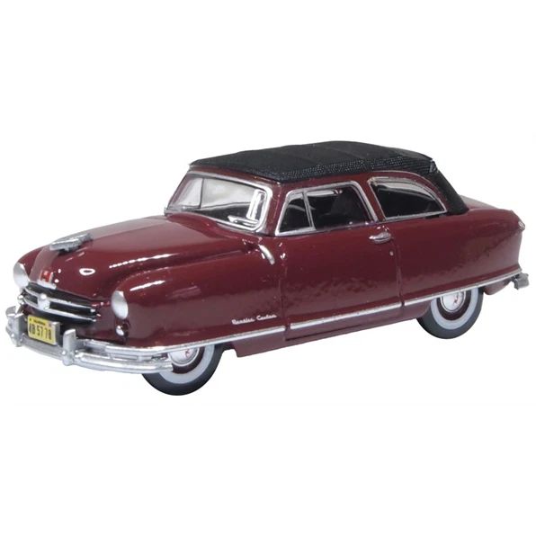 OXFORD DIECAST Oxford 87NR50003 Nash Rambler Sunset Maroon 1950 1/87