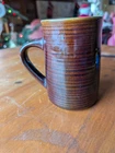 Red Wing Pottery Village Green 16 oz MUG Brown Teal Blue-Green 1950s