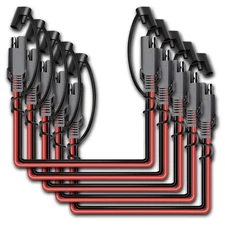 5 PCS 3FT SAE To SAE Extension Cables 18AWG 2 Pin Heavy Duty Battery Connect