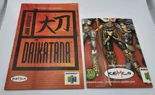 Daikatana Manual & Poster N64 Nintendo 64 Kemco Authentic Instruction Insert