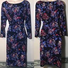 Jaclyn Smith Collection floral long sleeve dr...