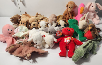 20 Beanie Babies From 1993 to 2002 , All Listed Below, Some have tags