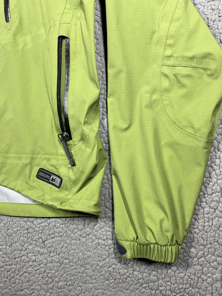 Куртка мужская REI Elements E1 средняя зеленая серая водонепроницаемая с капюшоном дождевик - Изображение 4 из 4