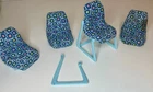 Vintage Barbie 1977 Dream Collection Dining Chairs 1 Complete 3 Replacement Seat