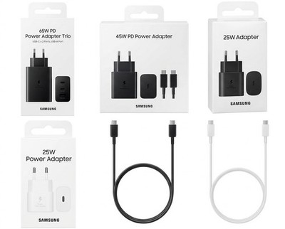 Original Samsung Ladegerät Schnellladeadapter USB-C 25W 45W 65W Ladekabel Kabel