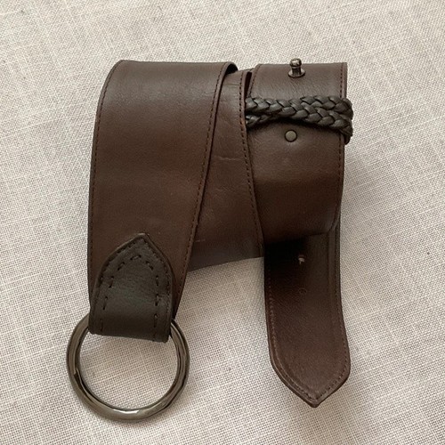 J.Jill Brown Leather Wide Adjustable Boho Belt Size S/M NWOT - Picture 3 of 15