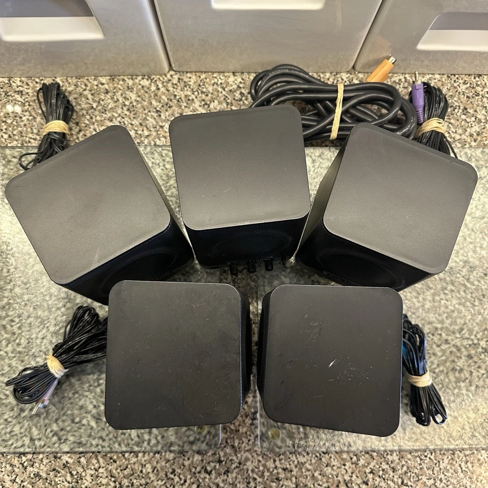 Altec Lansing 251 PC Gaming Desk Top Media Theater 5 Speakers 5.1 Surround Sound - Image 3 of 4