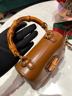Gucci Bamboo 1947 Mini Top Handle Bag Crossbody Bag Shoulder Bag