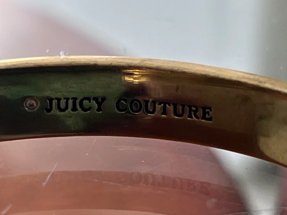 Juicy Couture Turquoise Enamel Crystal Black Label Bangle Bracele - Image 2 of 4