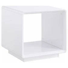 Coaster Paseo Square End Side Table White High Gloss  -  710767