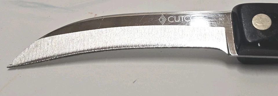 Cuchillo de pelar Cutco 3120 Bird Peak 2,75" mango oscuro nunca usado, arañazos ligeros Foto 2 de 4