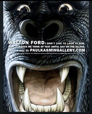 2011 Walton Ford gorilla art NYC gallery show vintage print ad