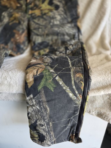 Vintage Wolf Mountain Mossy Oak Breakup Insulated Hunting BiB Coveralls 2XL - Picture 2 of 7