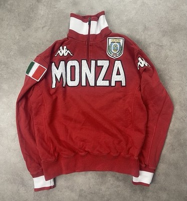 Kappa Monza Vintage Track Jacket Rot Y2K Cycling Streetwear Größe S
