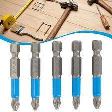 5 Stück Hochdruck Anti Rutsch PH2 Kreuz Schraubendreher Bits mit Sechskantschaf