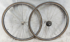Matrix Titans 700c Road Bike Wheel Set Sansin Hubs 6S Freewheel Silver USA Made~
