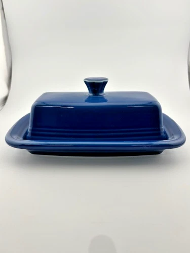 Fiesta Ware Lapis Blue? Butter Dish with Lid – Excellent Condition, HLC USA