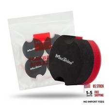 Wax Applicator Pad | 2.9 Inch, Grey & Red, EVA Dual-Layer Foam | Ergonomic 1