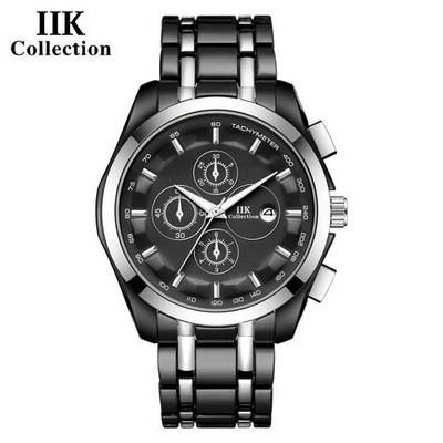 IIK COLLECTION New Luminous Hands Alloy Men's Quartz Watch