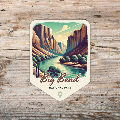Big Bend National Park Texas Sticker Retro Style Waterproof Vinyl Decal