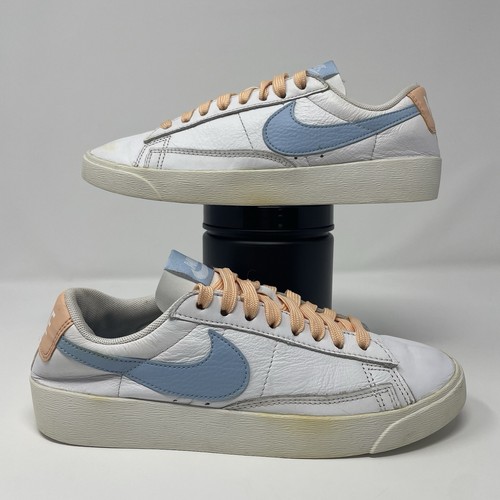 Nike Blazer Low Womens Size 5.5 Shoes White Psychic Blue Sneakers LE AV9370-104