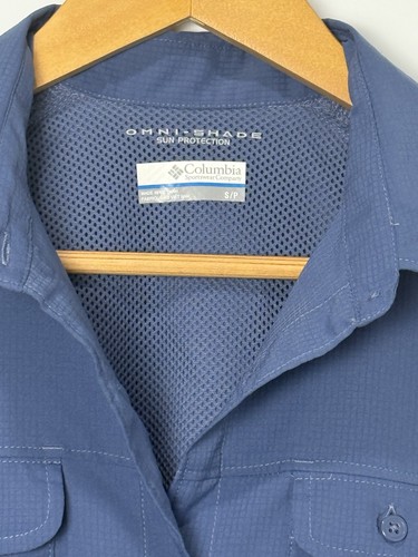 Columbia Damen blau Omni-Shade Sonnenschutz Langarmshirt Größe Small - Bild 2 von 11