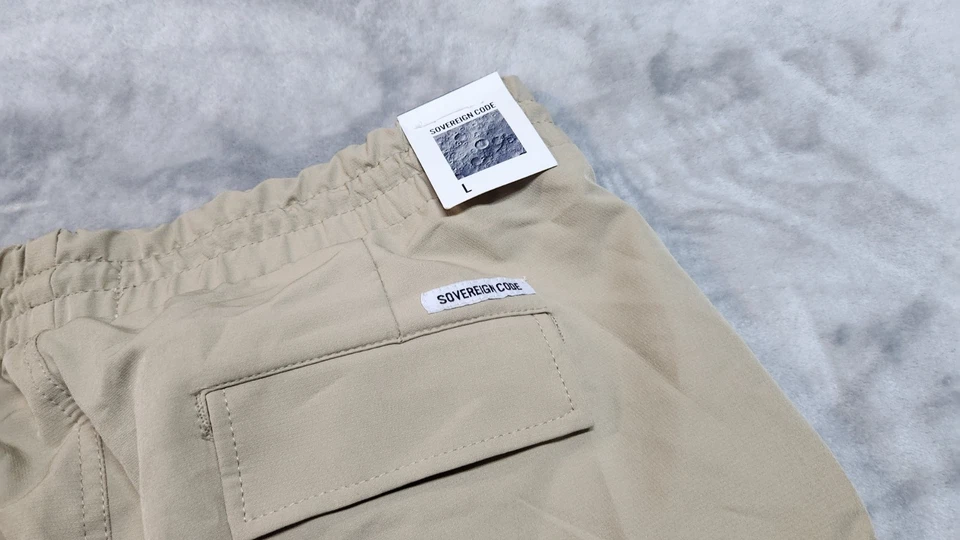 Sovereign Code Men's Size Large Khaki Loop Cargo Shorts NWT - Image 3 of 4