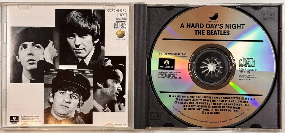 The Beatles – A Hard Day’s Night CD 1987 Parlophone Apple Records AAD Remaster - Image 4 of 4