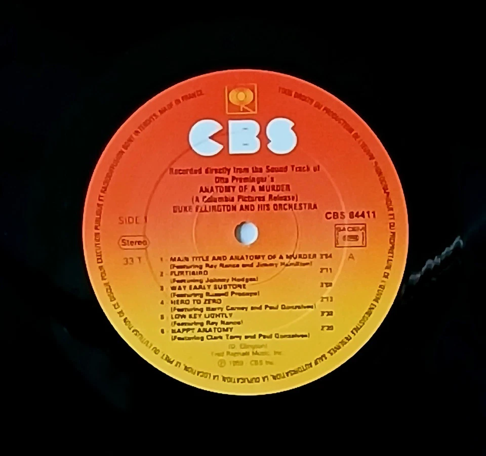 LP - Duke Ellington – Anatomy Of A Murder (Soundtrack) - CBS - 84411 - - Image 3 of 4