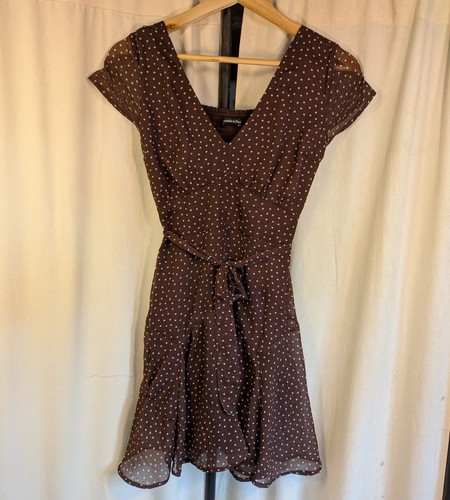 Abercrombie & Fitch Y2K Babydoll Polka Dot Mini Dress Sz XXS - 第 1/8 張圖片