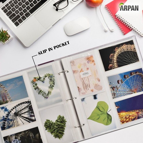 Álbum de fotos Jumbo tiene capacidad para 600 fotos de 6x4"/15x10 cm estuche deslizable álbum de encuadernación de anillos - Imagen 67 de 79