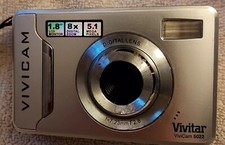 Vivitar ViviCam 5022 - Silver Digital Camera 5.1 MP 8x Digital Zoom Untested