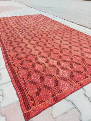 5x10 Antique Kilim Carpet Rug, Old Natural Rug, Handmade Livingroom Kitchen Rug
