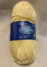 Omega Sinfonia Yarn Color Yello (Amarilo Bebe) Mercerized 100% Cotton, 3.5 Oz