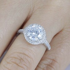 925 Sterling Silver Solitaire CZ Engagement Ring Wedding Band Size 3-14 ML5681