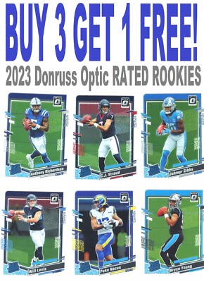 2023 Donruss Optic Football RATED ROOKIES (BUY 3 GET 1) You Pick/Choose 201-300
