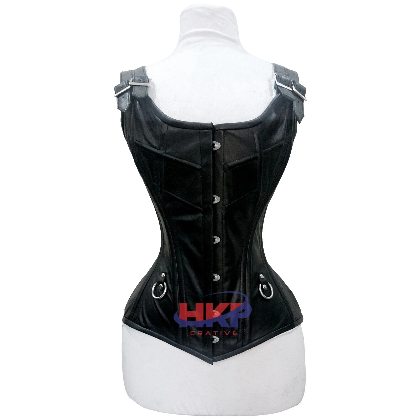 Cuero sintético Handmade Bustiers Corsés Y Negro para Mujeres