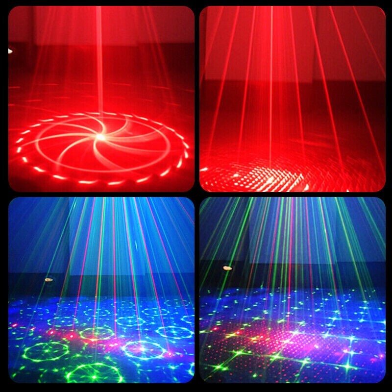 1024 Patterns LED RGB Stage Light Laser Projector DJ Disco Party Show ...