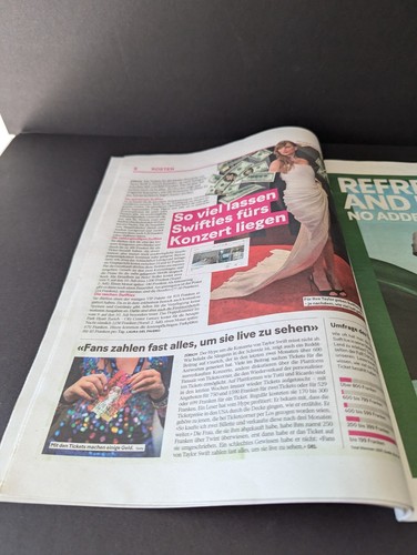 Taylor Swift Zurich Switzerland Special Newspaper Tues 9th July 2024 Eras Tour - Picture 10 of 16