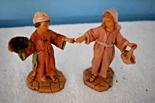 FONTANINI 5" FIGURES GIRL & BOY OF BETHLEHEM # 52509 - # 52508