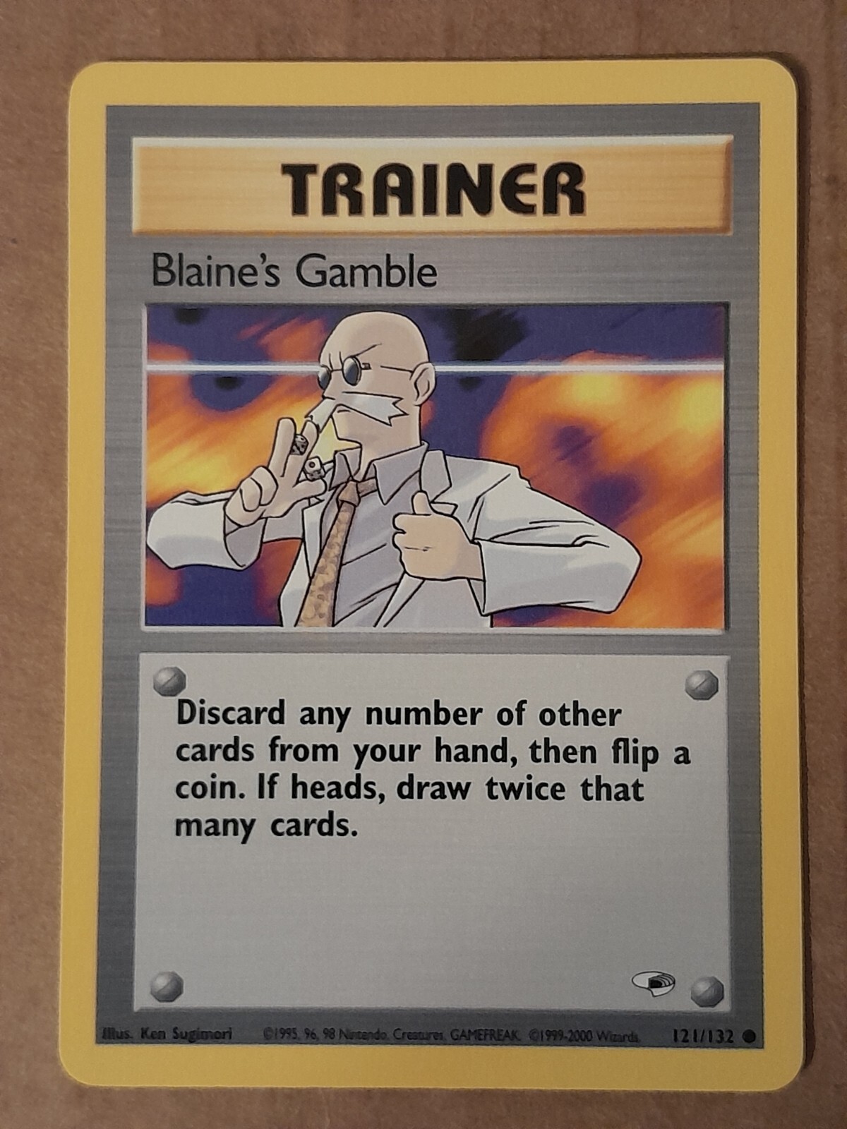 Pokemon Blaine's Gamble 121/132 Gym Heroes NM See Pictures