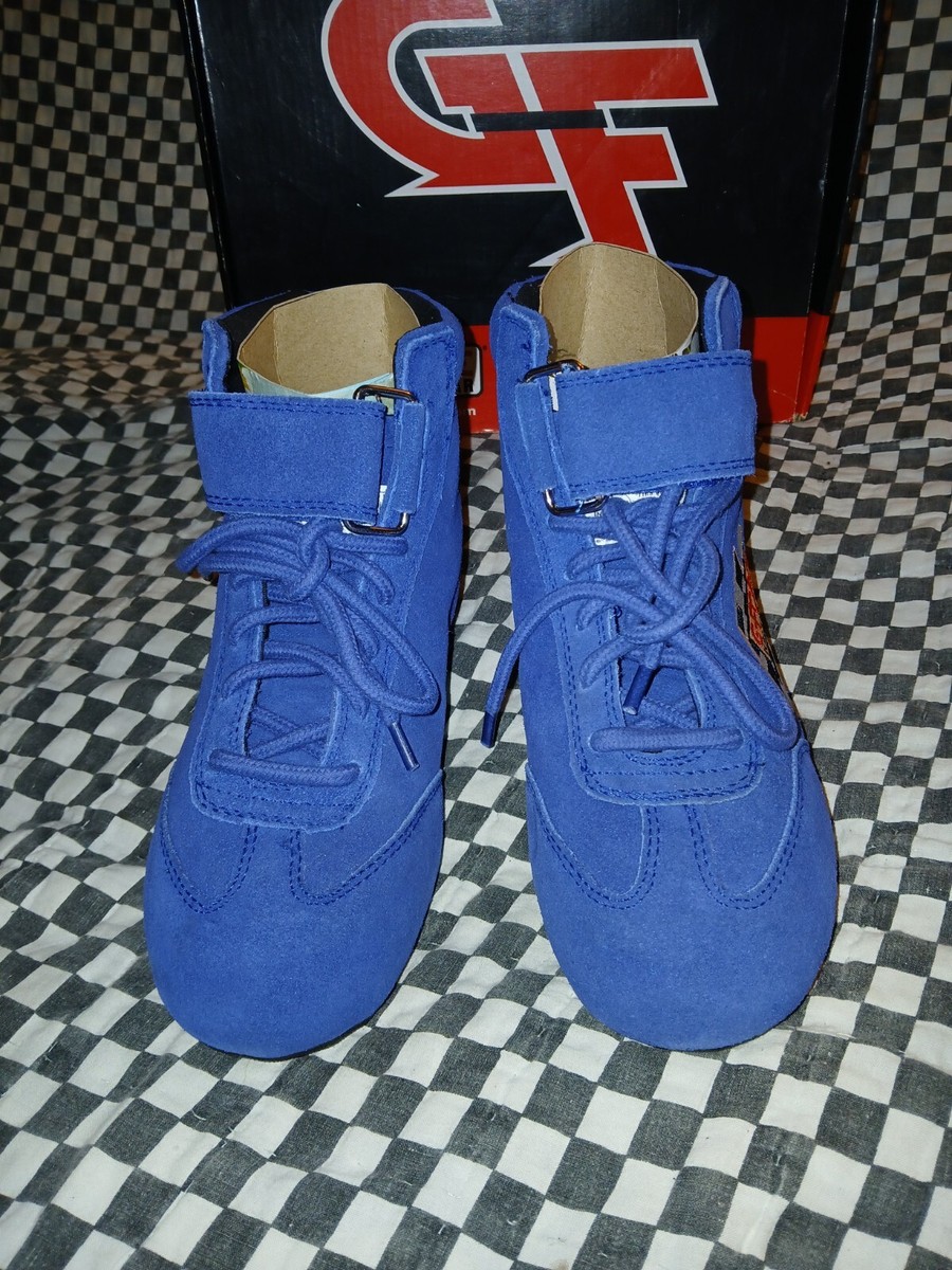 New G FORCE Mid RACING SHOES 7. US Blue Suede SFI RATED 3.3  display picture 1