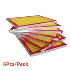 6pcs 18x20" Aluminum Frame Screen Printing Screens with 230 Yellow Mesh Count