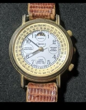 Rare CLASSICS Watch. MoonPhase. Rotating Inner Bezels!. Lunar Time. Tested & Wrx